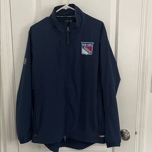 NY Rangers Fanatics Navy Blue Windbreaker Jacket - Large